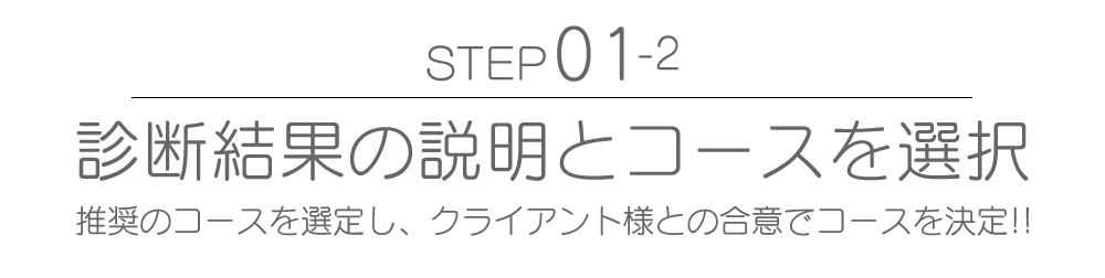 診断結果の説明とコースを選択